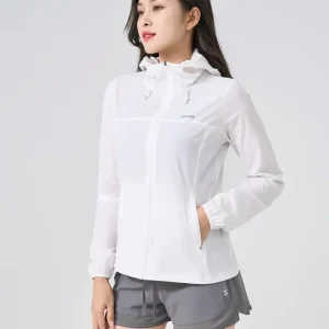 Áo Khoác Gió Nữ Thể Thao Co Giãn Siêu Nhẹ Chống Tia Uv